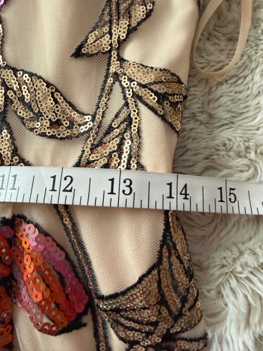 Dress the Population Cream Maxi Skirt with Pink & Orange Floral Embroidery - Picture 6 of 6
